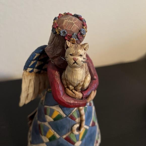 Jim Shore 2002 Angel with Cat  Heartwood Creek by Enesco F105170 Figurine W/tag - Picture 11 of 12